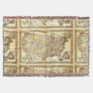 Couverture Cru antique 1867 des Etats-Unis Amérique