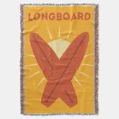 Couverture Cru hawaïen de planche de surf de Longboard rétro (devant Vertical)
