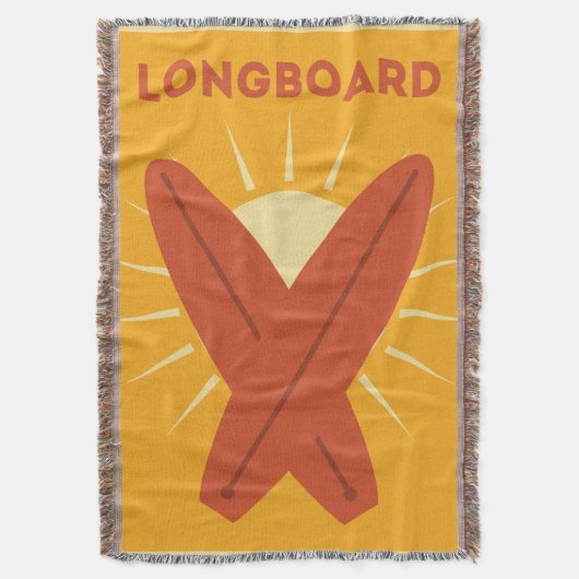 Couverture Cru hawaïen de planche de surf de Longboard rétro (devant Vertical)
