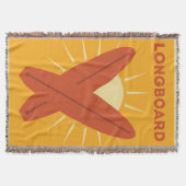 Couverture Cru hawaïen de planche de surf de Longboard rétro (Devant)