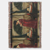 Couverture Crystal Ball Woman Waterhouse Peinture (devant Vertical)