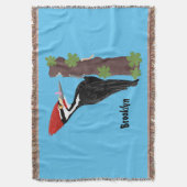 Couverture Cue drôle Pileated woodpecker dessin d'illustratio (devant Vertical)