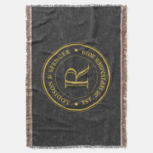 Couverture Cuir de noir de monogramme d'or d'anniversaire de (devant Vertical)