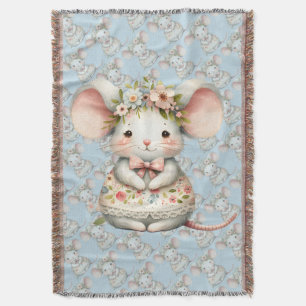 Couverture Cuisine Florale Souris Couronne Fleur