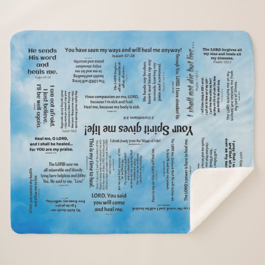 Couverture curative d'écritures saintes - nuages (Devant (Horizontal))