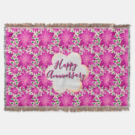 Couverture Custom and personalized pink floral  (Devant)