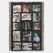 Couverture Custom Family Photo Collage Throw Blanket - 14 Pic (devant Vertical)