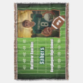 Couverture Custom Football Player Photo Name Team Jersey (devant Vertical)