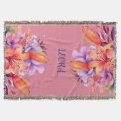 Couverture Custom Name Flower Cozy Fleece Throw (Devant)