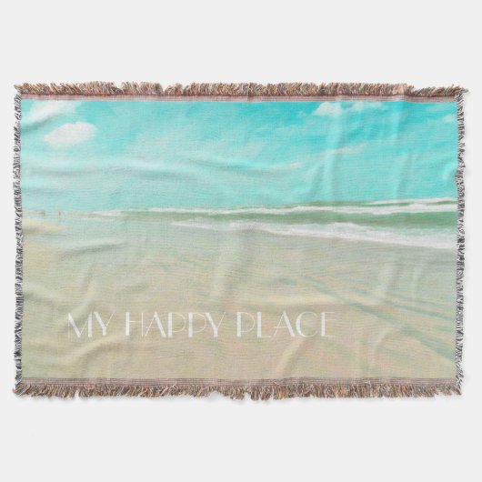 Couverture Customisé My Happy Place Beach Seascape (Devant)