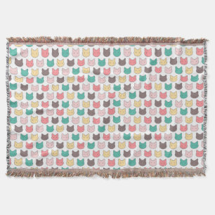 Couverture Cute adorable chatons têtes d'illustration motif