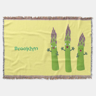 Couverture Cute asperges chantant un trio végétal dessin anim