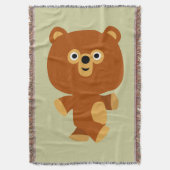 Couverture Cute Assertive Cartoon Ours Lancer Blanket (devant Vertical)