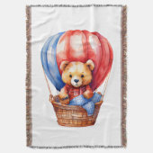Couverture Cute Bear équitation dans un ballon à air chaud (devant Vertical)