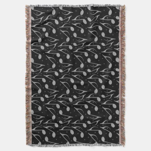 Couverture Cute Black Houndstooth Chic Notes musicales (devant Vertical)