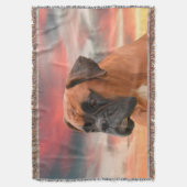Couverture Cute Boxer Dog Eau Couleur Huile Peinture Art (devant Vertical)