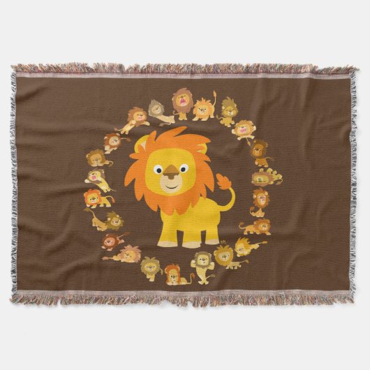 Couverture Cute Cartoon Lion Mandala Lance Blanket (Devant)