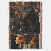 Couverture Cute Chat noir et Fleurs (devant Vertical)