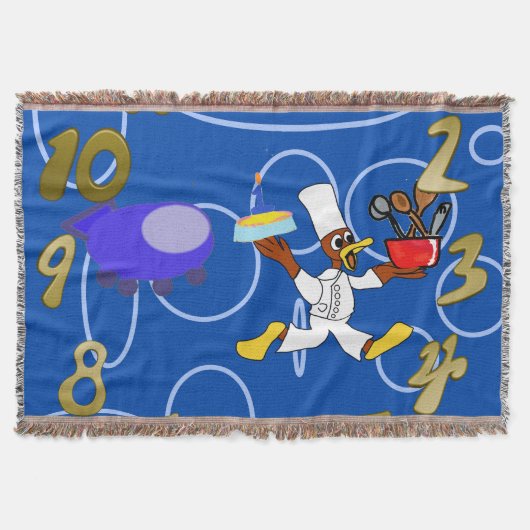 Couverture Cute Chef Ducky Kazoo Blue Cercles (Devant)