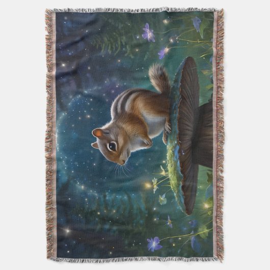Couverture Cute Chipmunk sur Champignons au clair de lune (devant Vertical)