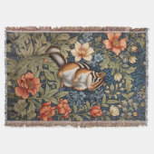 Couverture Cute Chipmunk William Morris Inspiré Floral (Devant)