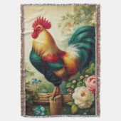 Couverture Cute coq rustique/vintage (devant Vertical)