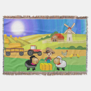 Couverture Cute ferme, moutons et poussins