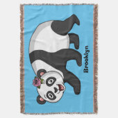 Couverture Cute happy panda bear with flower cartoon (devant Vertical)