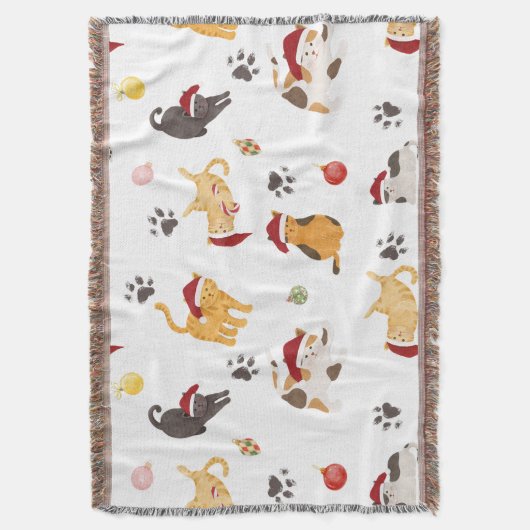 Couverture Cute Holiday Cat Pattern (devant Vertical)