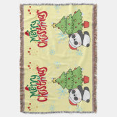 Couverture cute panda merry Christmas blanket (devant Vertical)