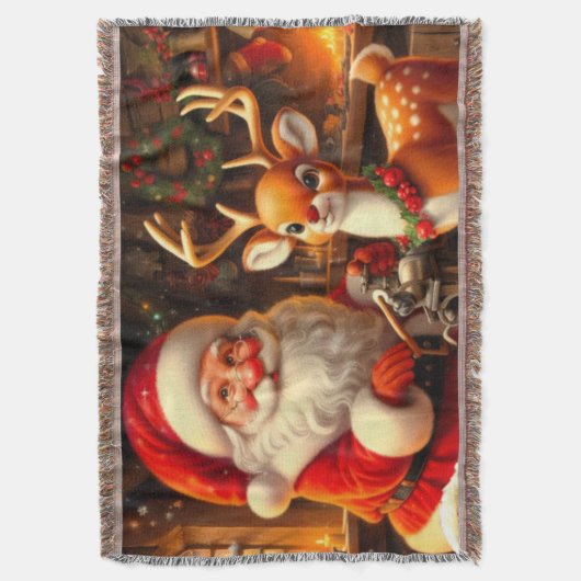 Couverture Cute Père Noël et Reindeer (devant Vertical)