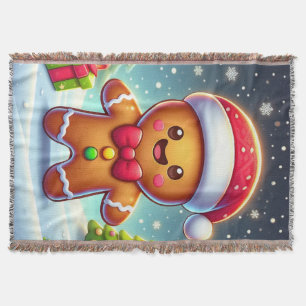 Couverture Cute Whimsical Noël/homme en pain d'épices d'hiver
