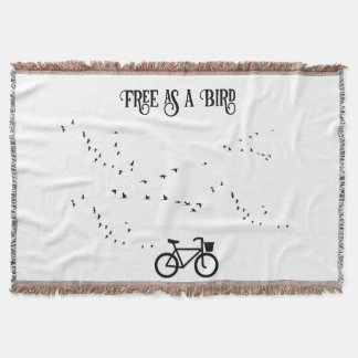 Couverture Cycling Life, gratuit comme un oiseau personnalisa