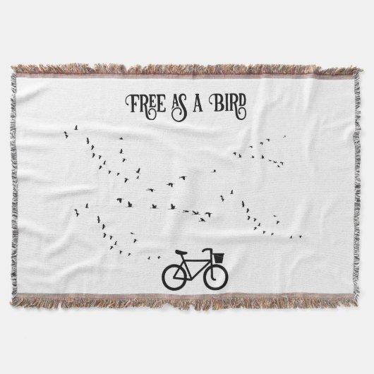 Couverture Cycling Life, gratuit comme un oiseau personnalisa (Devant)