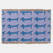 Couverture Dachshund Abstrait en bleu (Devant)