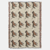 Couverture Dachshund Abstrait en Brown (devant Vertical)