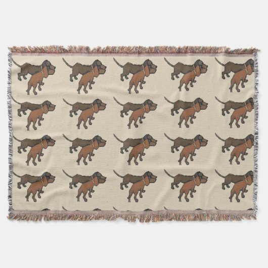 Couverture Dachshund Abstrait en Brown (Devant)