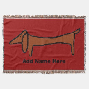 Couverture Dachshund Abstrait et rouge