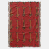 Couverture Dachshund Abstrait et rouge (devant Vertical)