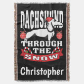 Couverture Dachshund Personnalisé À Travers La Fête De La Nei (devant Vertical)