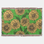 Couverture Dahlias en jaune et vert (Devant)