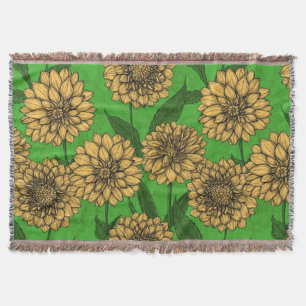 Couverture Dahlias en jaune et vert