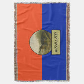 Couverture d'alignement orange et bleu à lancer (devant Vertical)