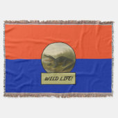 Couverture d'alignement orange et bleu à lancer (Devant)