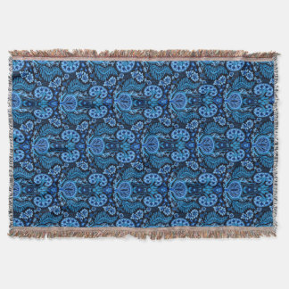 Couverture Damas du rein en bleu marine