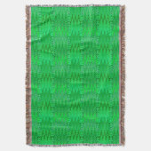 Couverture Damassé chevron ethnique, vert émeraude et vert ci (devant Vertical)
