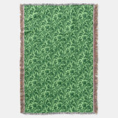 Couverture Damassé de chardon William Morris, vert émeraude (devant Vertical)