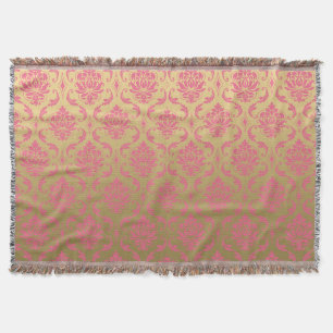 Couverture Damassé d'or et de classique de rose