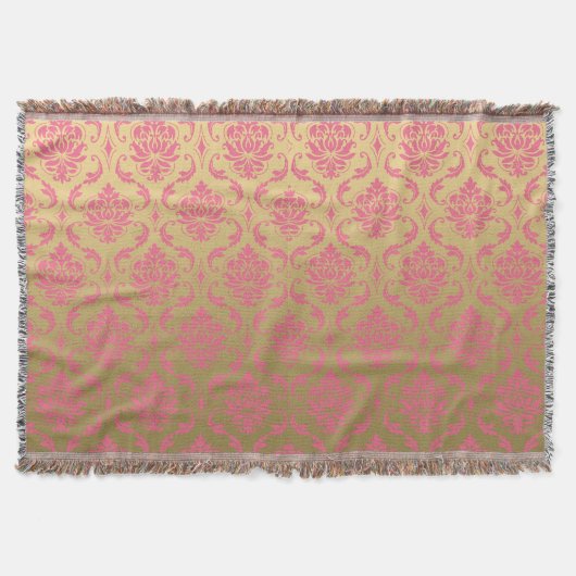 Couverture Damassé d'or et de classique de rose (Devant)