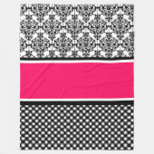 couverture damassée rose chaud (Devant)